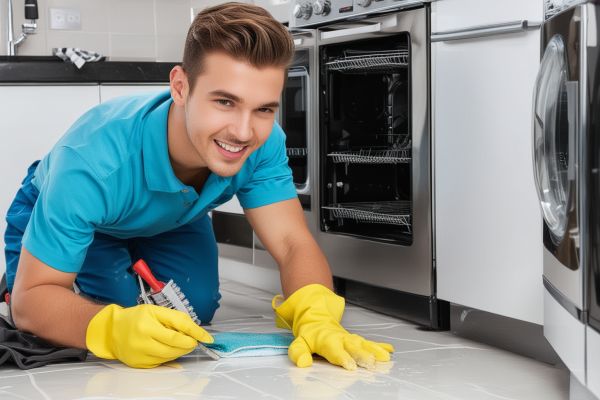 Appliance cleaning service with professional tools