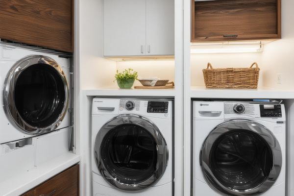 Washer-dryer combo unit for specialized repair services in home laundry area